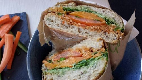 sweet potato sandwich  at Souls in Copenhagen