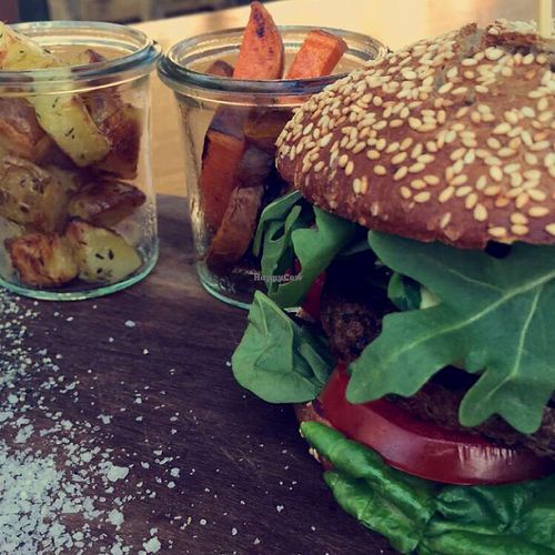 plantbased burger & fries at Souls Cph at Souls in Copenhagen