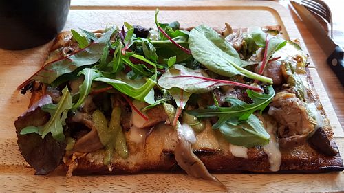 Homemade pizza at Souls in Copenhagen