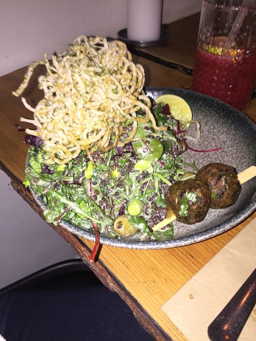 The best salad "crispy green salad"  at Souls in Copenhagen