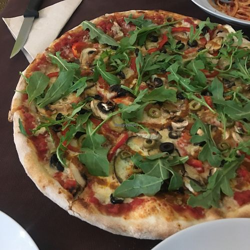 Pizza vegana at Fuori di Zucca in Tenerife
