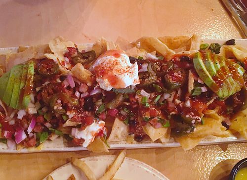 Southwest Vegan Nachos at Hops and Fire in Greenwood