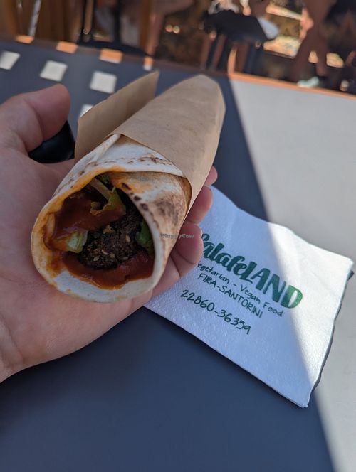 Falafel at FalafeLand in Santorini