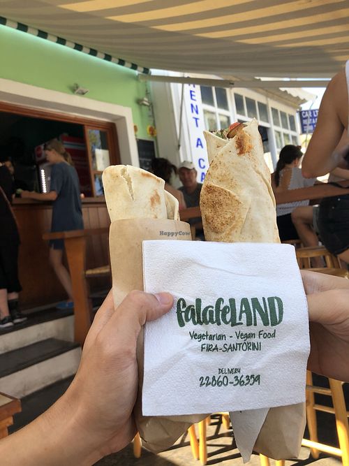 Wraps at FalafeLand in Santorini