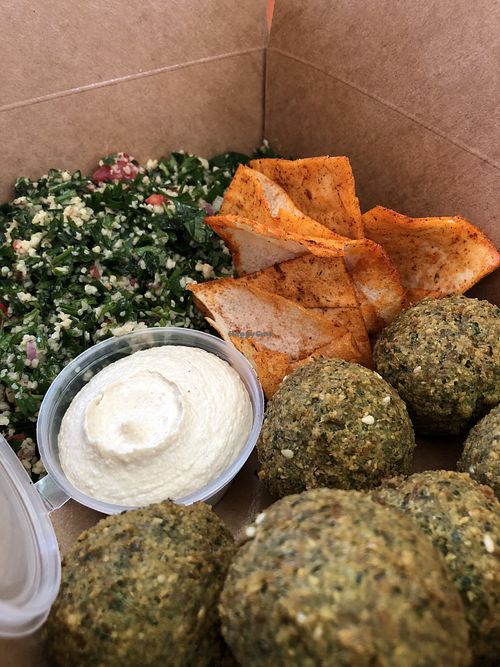 Falafel box of six at FalafeLand in Santorini