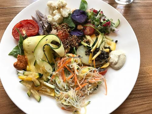 A plate from the brunch buffet. at The Beginnings - Kr.Barona Iela in Riga