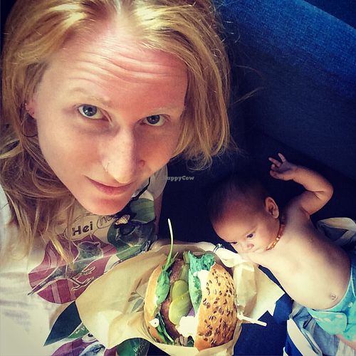 Vegan born girl and vegan breastfeeding mommy  at The Beginnings - Kr.Barona Iela in Riga