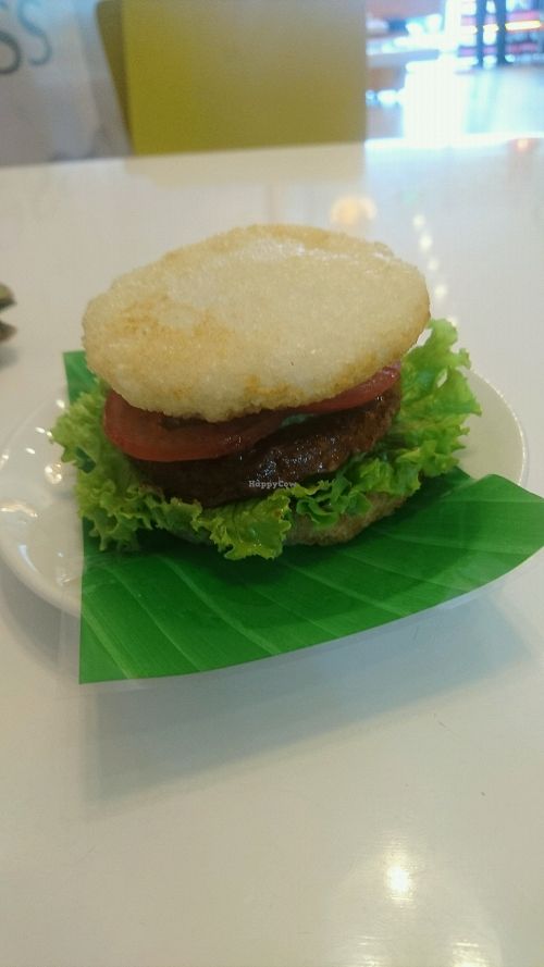 rice burger at Healthy Farm - Tran Hung Dao District 1 in Ho Chi Minh City
