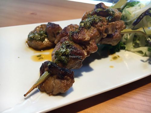 seitan skewer  at El Maderal in Barcelona