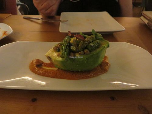 Avocado and asparagus at El Maderal in Barcelona