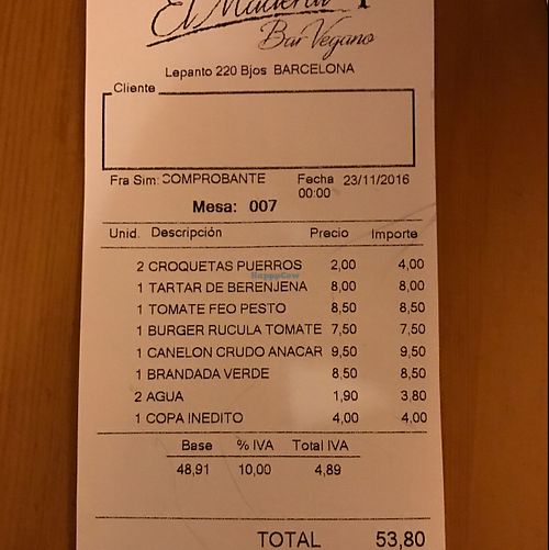   at El Maderal in Barcelona