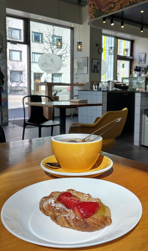 Ahh, tea and a pastry at Cafe & Bakery Mimosa in Tampere