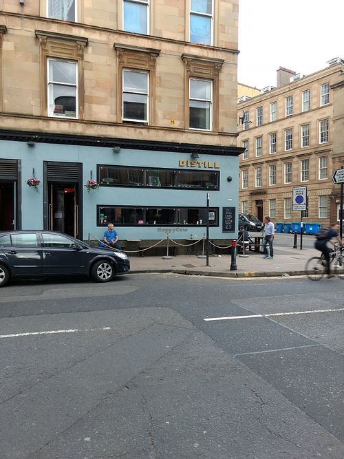 ootside at Distill in Glasgow
