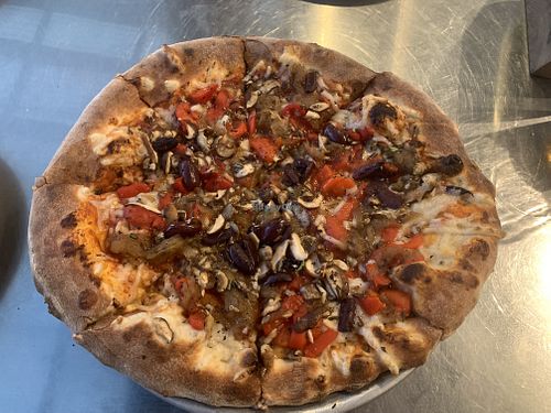 Veggie Fiona with vegan cheese  at La FiAmma in Bellingham