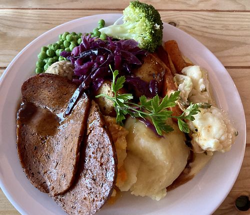 Seitan roast at Voltaire in Bangor