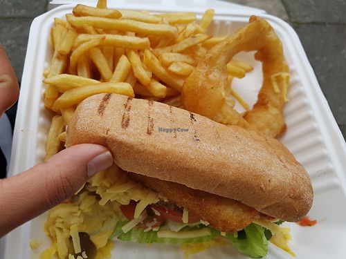 Gluten free but soagy and carb overload. at Voltaire in Bangor