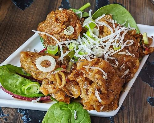 Salt and pepper mushrooms at Voltaire in Bangor