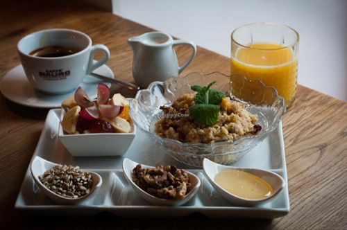 Vegan breakfast set at Petit Apetit - Mokotowska in Warsaw
