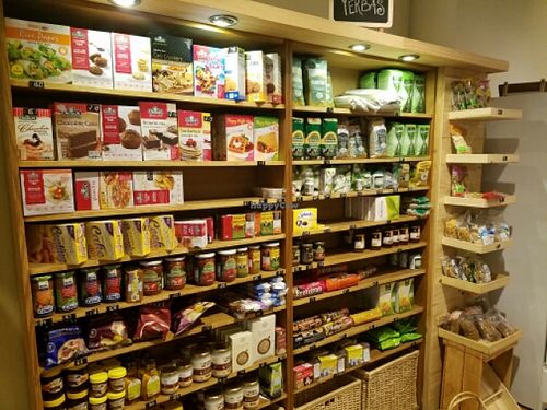 The store products at Living Food in Montevideo