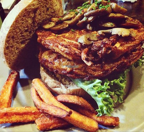 double rosti burger at Halifax Burgers - Larsbjornsstaede in Copenhagen