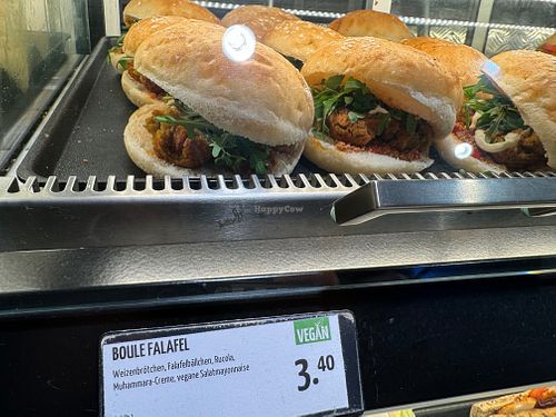 vegan falafel sandwich at backWERK - Hauptbahnhof in Dusseldorf