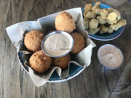 Hush puppies and fried Oakes at Krimsey's Cajun Kitchen in North Hollywood