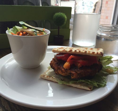 vegan burger at BaKED Food Cafe in New Glasgow