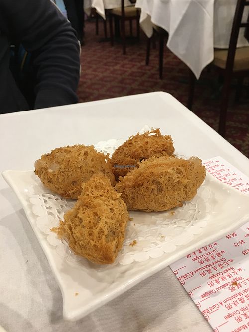 Deep fried taro dumplings  at Sun Bo Kong Vegetarian in Vancouver