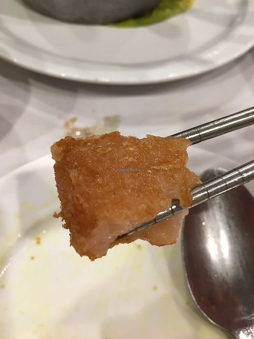 Vegan pork slice  at Sun Bo Kong Vegetarian in Vancouver