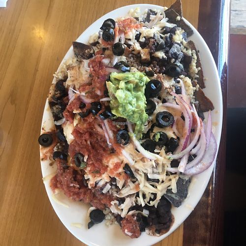 Nachos Grande (ask for vegan cheese and no sour cream) at The Natural Cafe - Moorpark in Moorpark