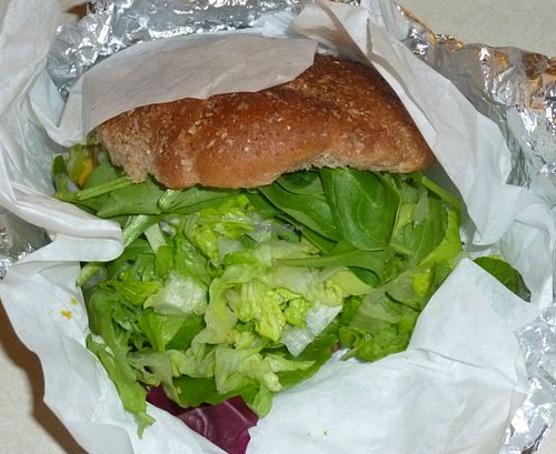 Vegan Veggie Burger  at Sistah's Vegan in Eureka