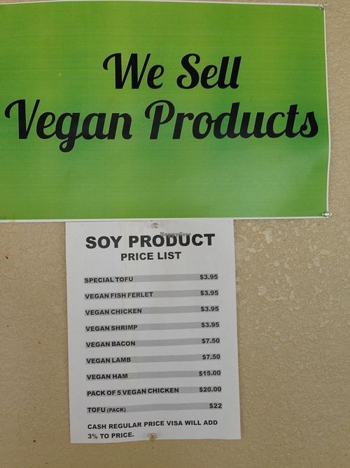 A few vegan items they sell in the restaurant.  at Loving Hut in Fresno