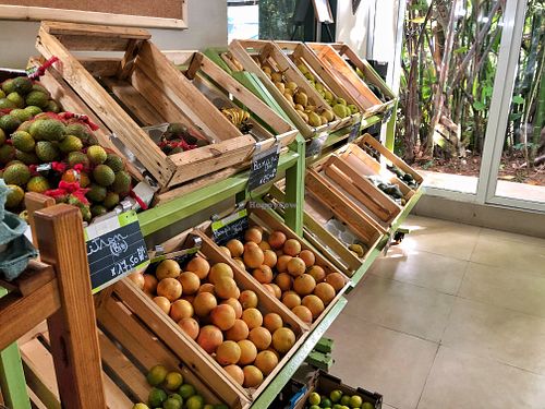 Produce section.  at La Vie Claire in Rabat