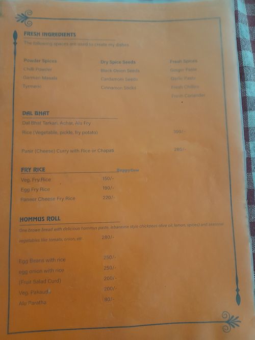  at Tara's Vegetarian Restaurant in Pokhara