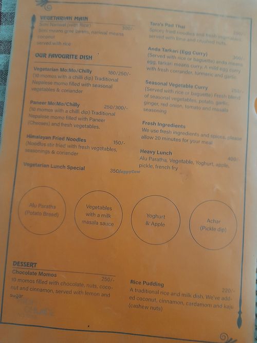  at Tara's Vegetarian Restaurant in Pokhara