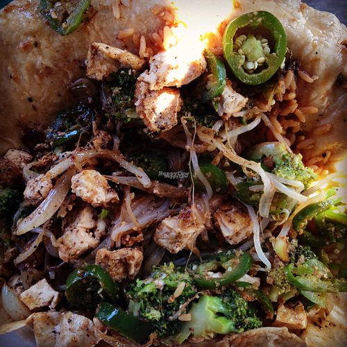 vegan Thai burrito with tofu at Elmyriachi in Atlanta