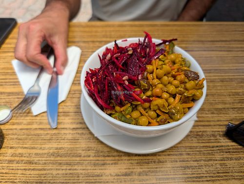 3 different salads at Fresh in Warkworth
