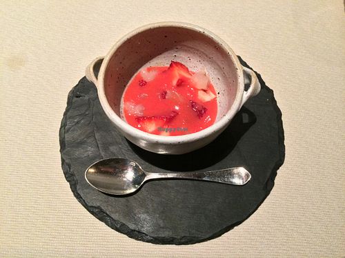 Strawberry soup at Sankara Hotel and Spa in Yakushima