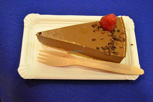 Chocolate 'cheesecake' at MoMo Veg Cafe  in Prague