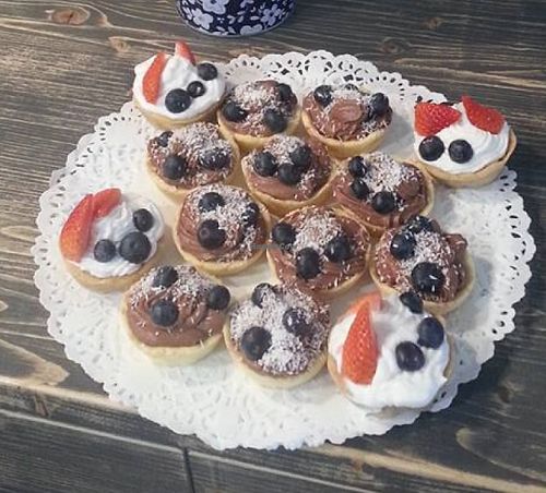 coco pastry with chocolate filling at MoMo Veg Cafe  in Prague