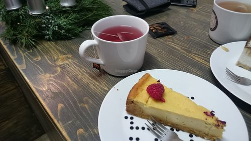 "cheese" cake at MoMo Veg Cafe  in Prague