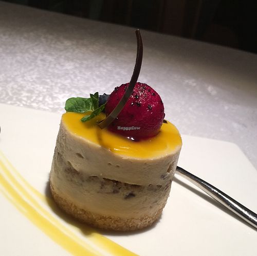 kind of vegan cheese cake at WUJIE 大蔬无界 in Nanjing