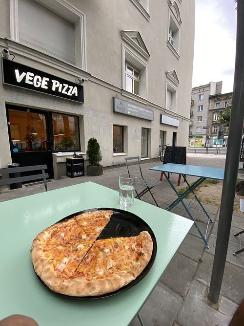 Outsid at Vege Pizza in Poznan