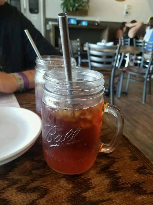 stainless steel straws! at Mozzarella Fellas in Winston-salem