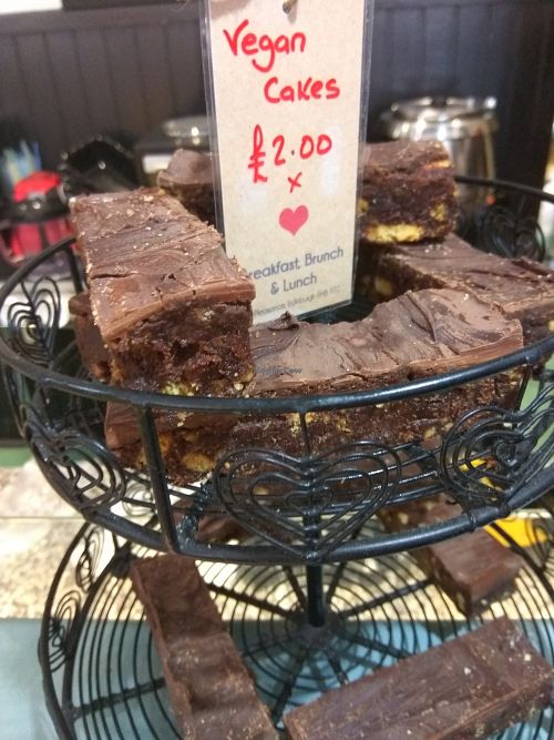 Vegan cakes (by Missy's Vegan Cakes) at Breakfast Brunch and Lunch in Edinburgh