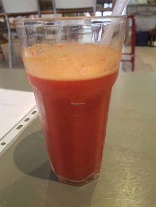 Beetroot juice at Caju in Nice