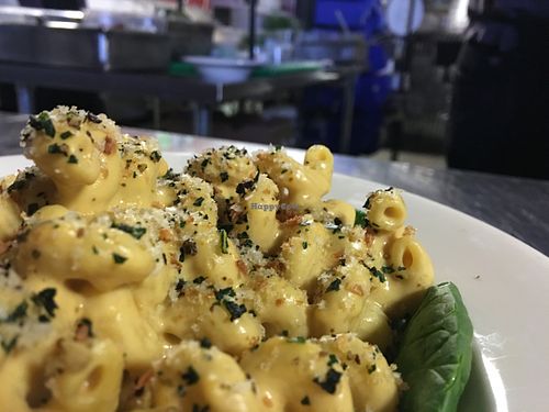 Mac and cheese with Kale chips at Of Roots and Blooms - Pop-up in Portland