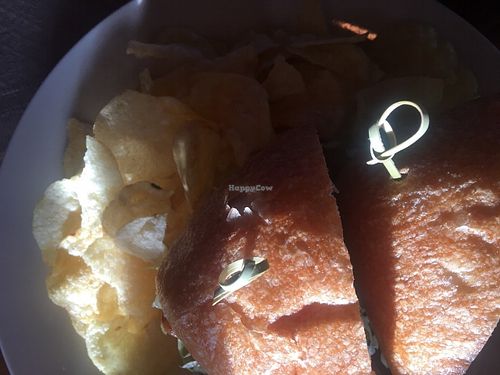 Cold meatloaf sammie and chips  at Of Roots and Blooms - Pop-up in Portland
