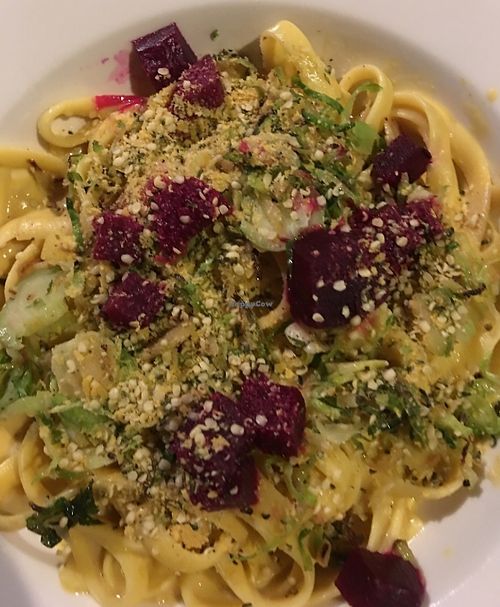Creamy Linguine dish at Of Roots and Blooms - Pop-up in Portland