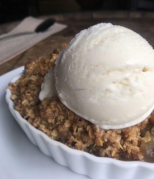 Apple crisp a la mode at Of Roots and Blooms - Pop-up in Portland